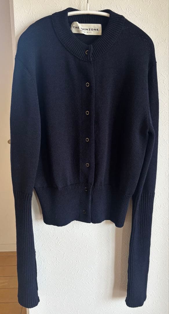 THE SHINZONE シンゾーン　ロングリブカーディガン　ネイビー