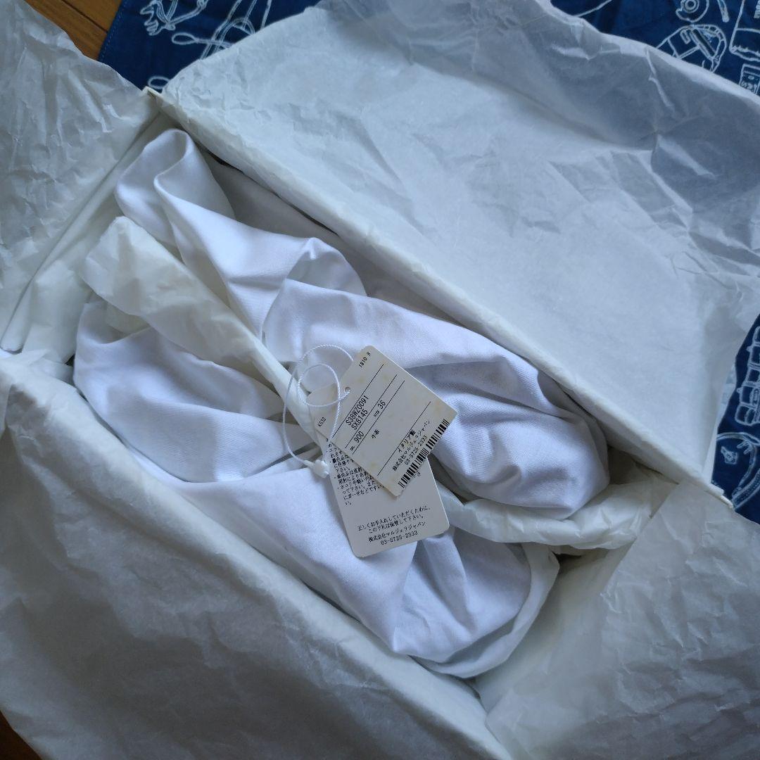 マルジェラ　36 足袋　タビ　バレエ　レザー　ブラック