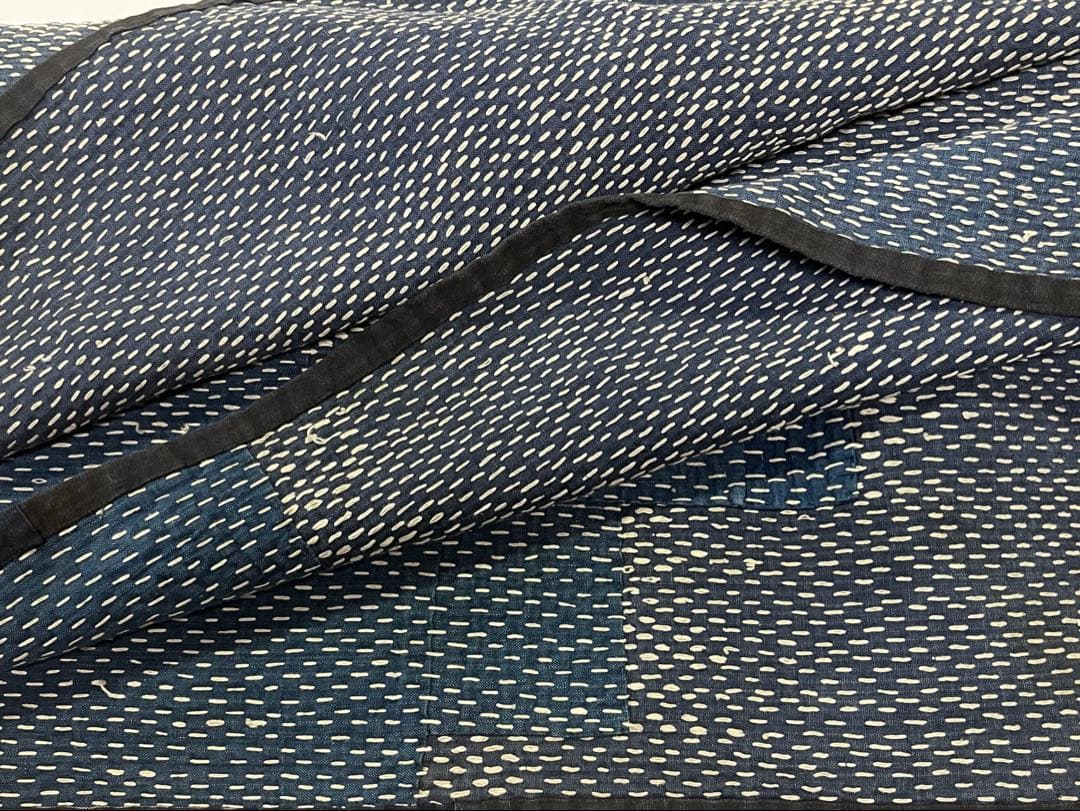 古布　木綿　希少手刺しラグ　ボロ　襴繹