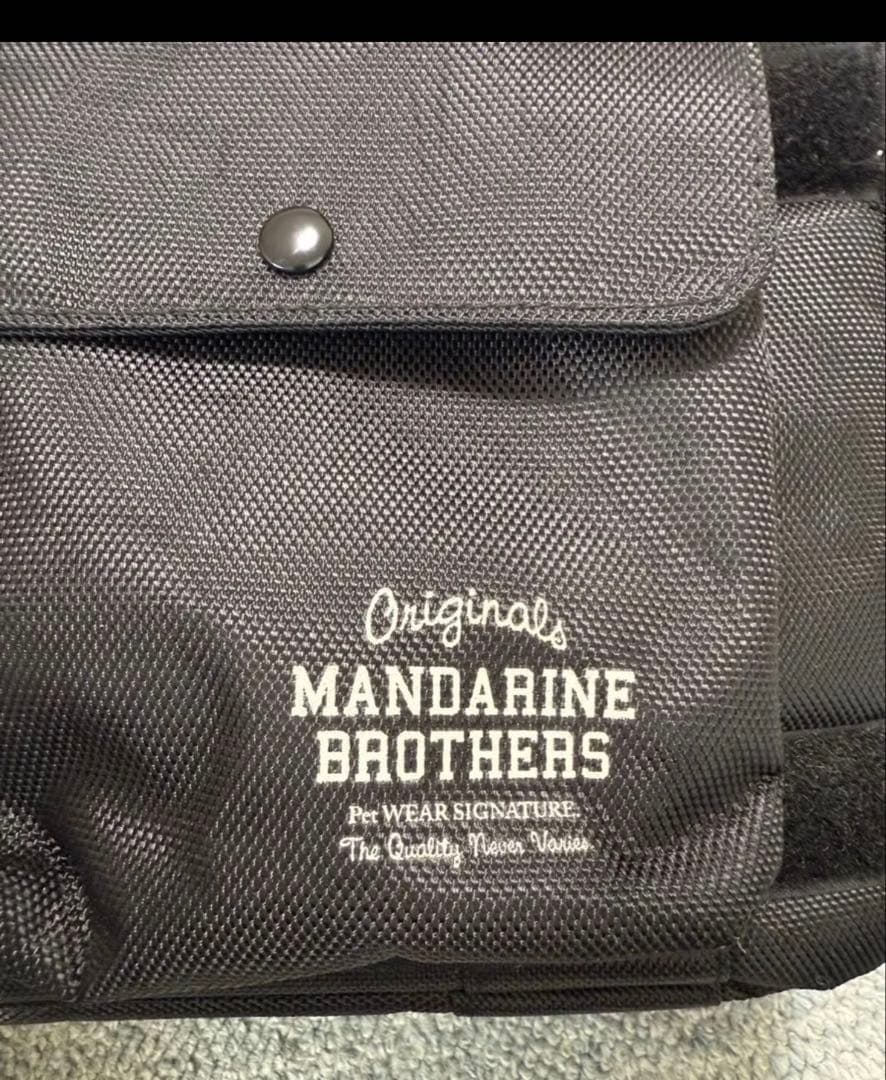 MANDARINE BROTHERS 犬用キャリーバッグ ブラック