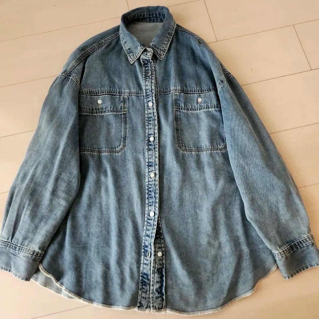 人気完売商品！新品　DOUDOU リヨセルデニムシャツ　2025年購入　ドゥドゥ