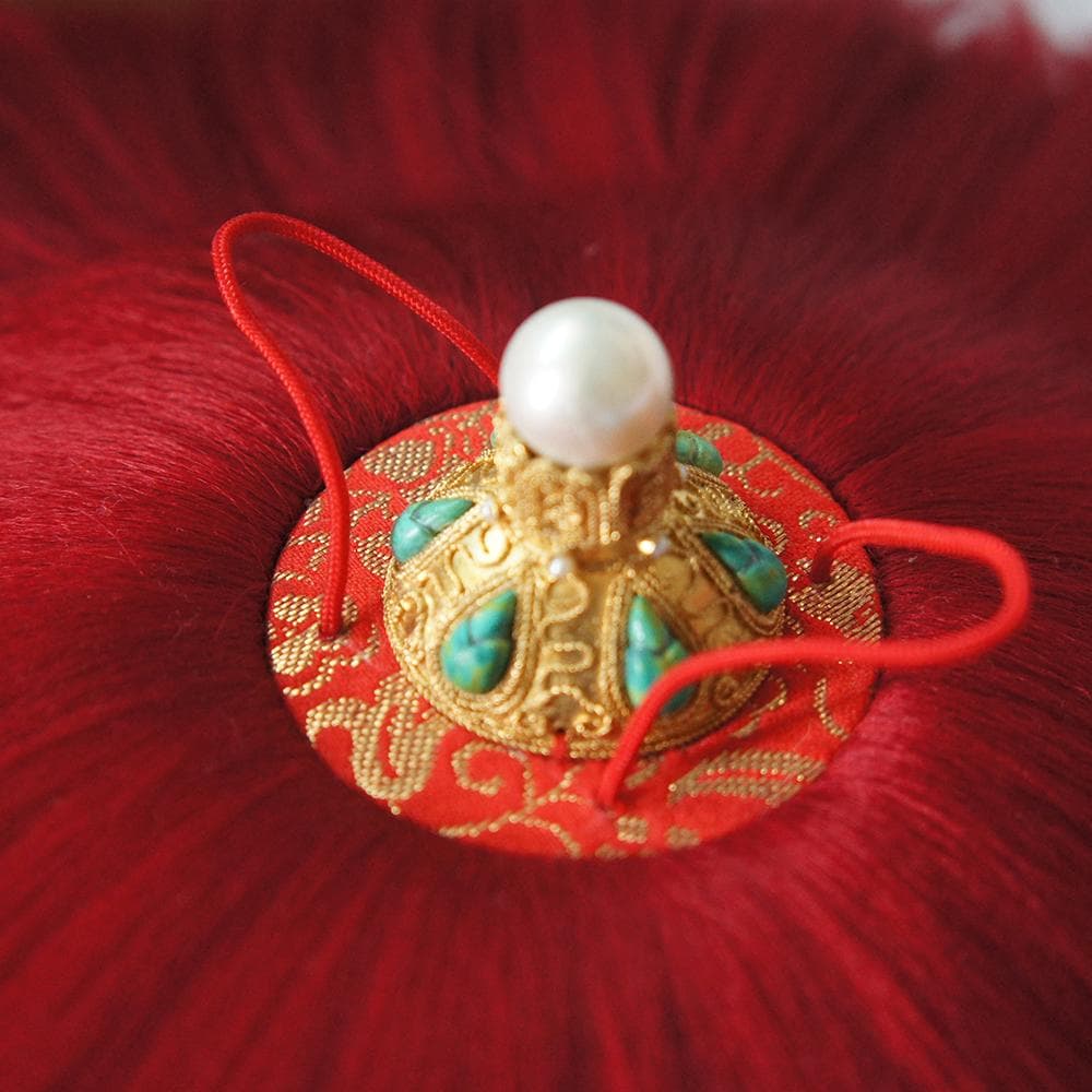 【珍】　皇帝冠　中国古美術　真珠貂皮　清朝様式
