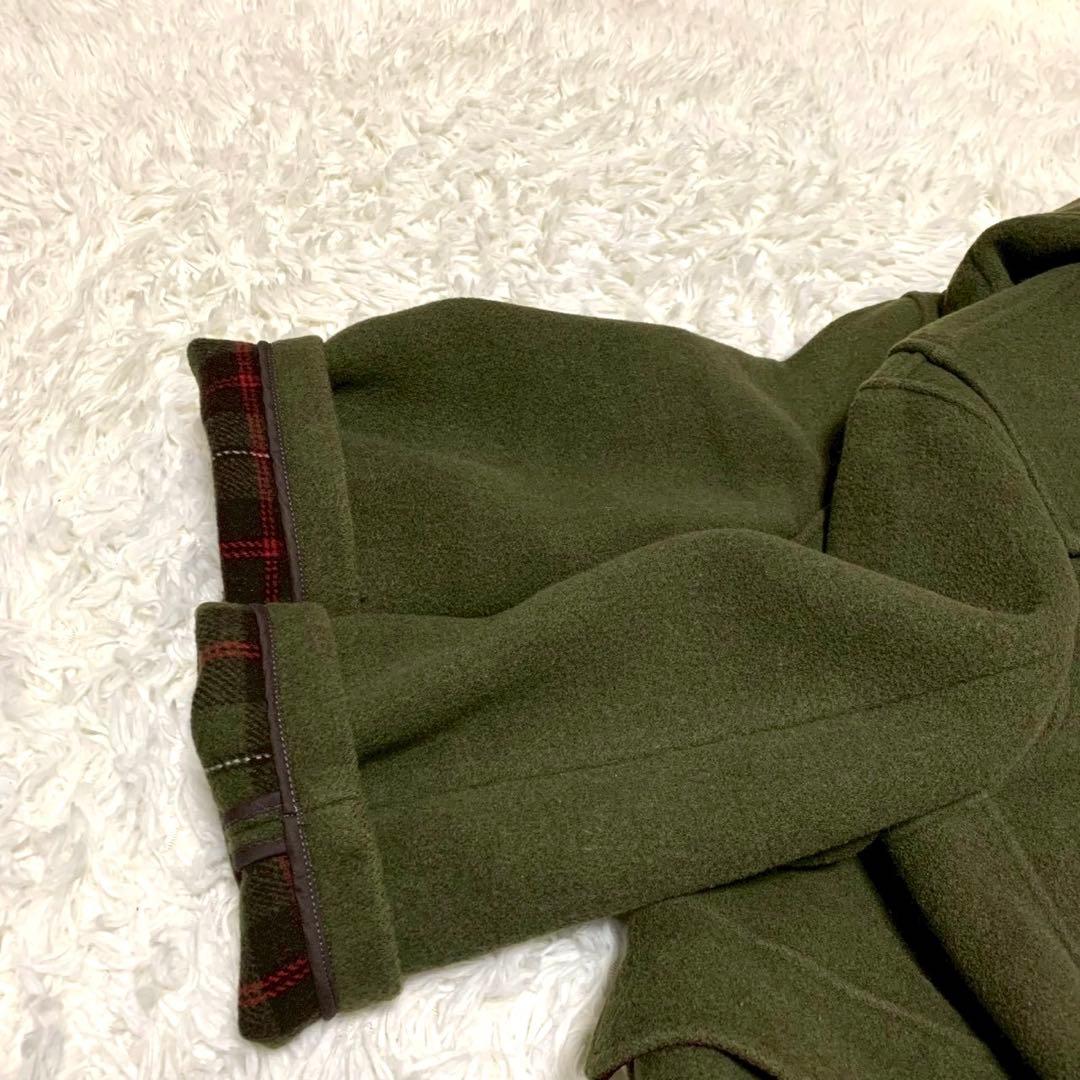 ★美品★ 英国製 グローバーオール ダッフルコート 裏地チェック USA40 L