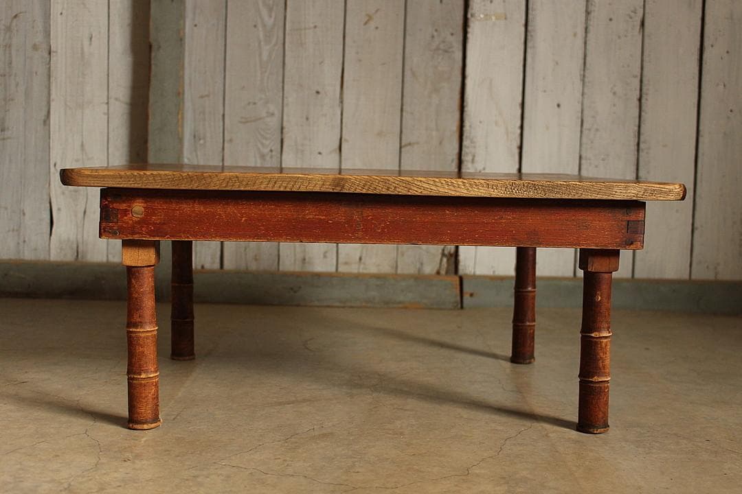 古い小ぶりな折り畳みテーブル　ちゃぶ台　古家具　古民家　古道具