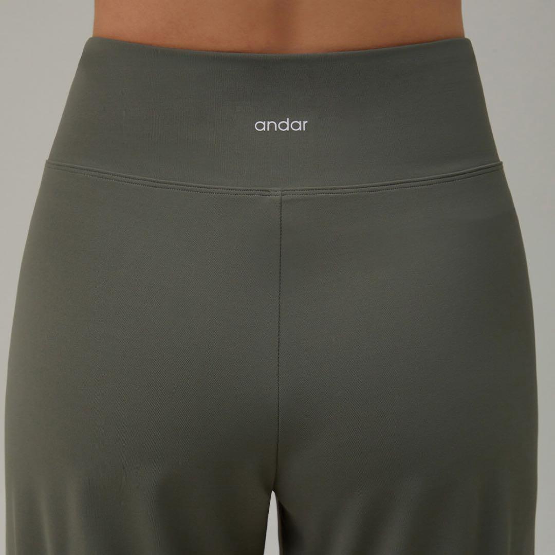 アンダール　セミワイドレギンス　andar ロング　M　ハッシュドグレイ