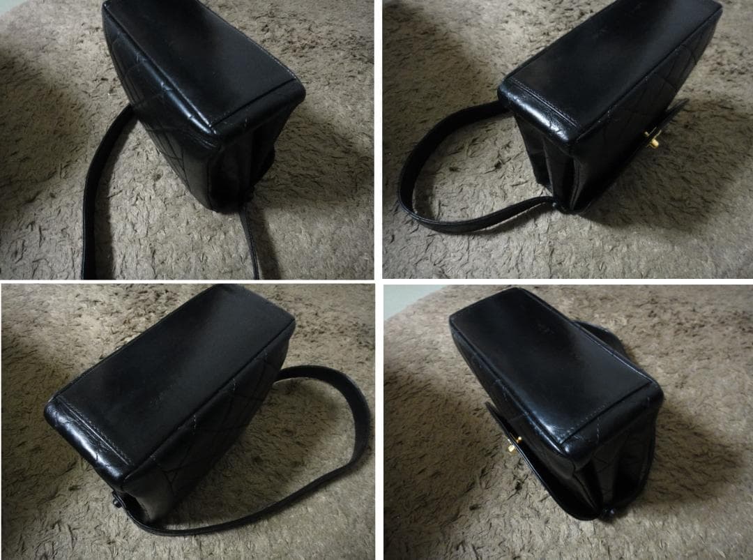 シャネル マトラッセ ココマーク ターンロック トップハンドル ラムスキン