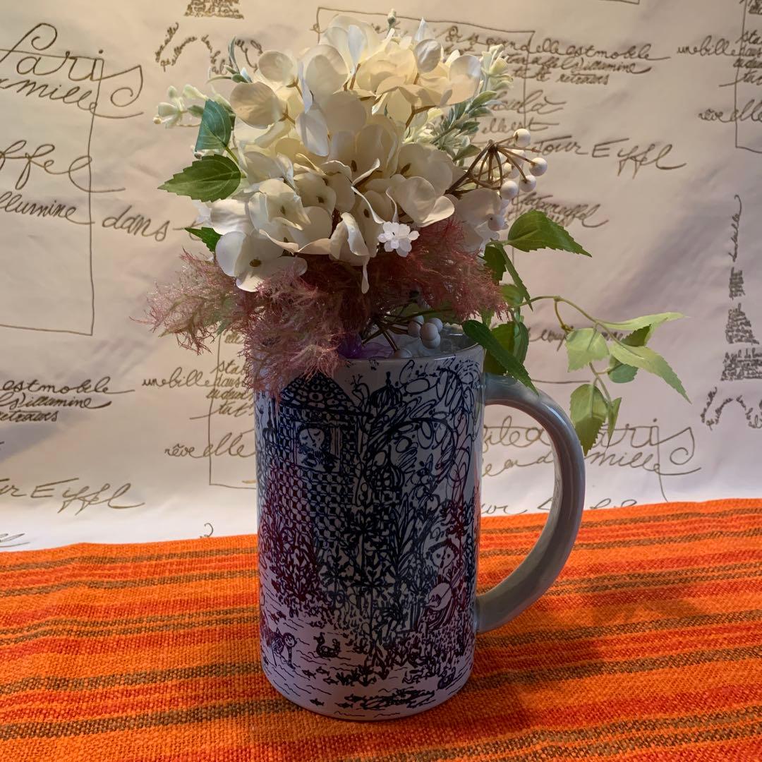 ビヨンヴィンブラッド　レアなビンテージニモール窯のユニークなジョッキ型大型花瓶！