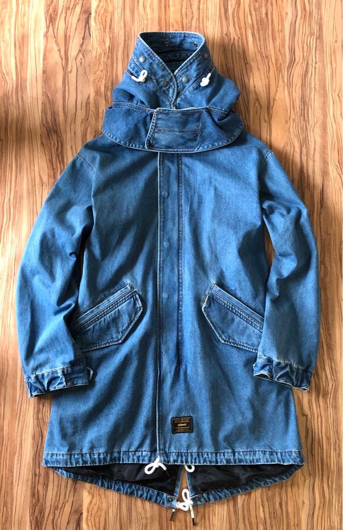 未使用に近い／Mサイズ／定価49500円／グラム glamb／デニムモッズコート