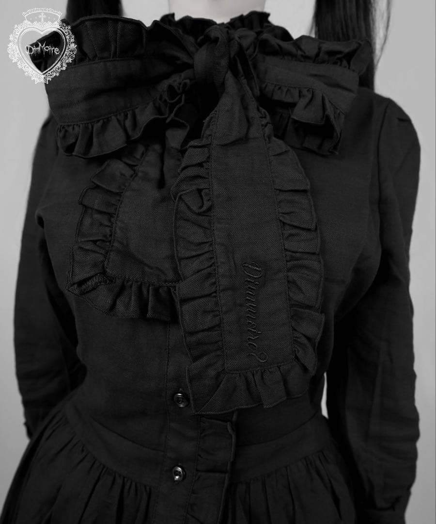 DimMoire イレヘムリボンブラウス 黒