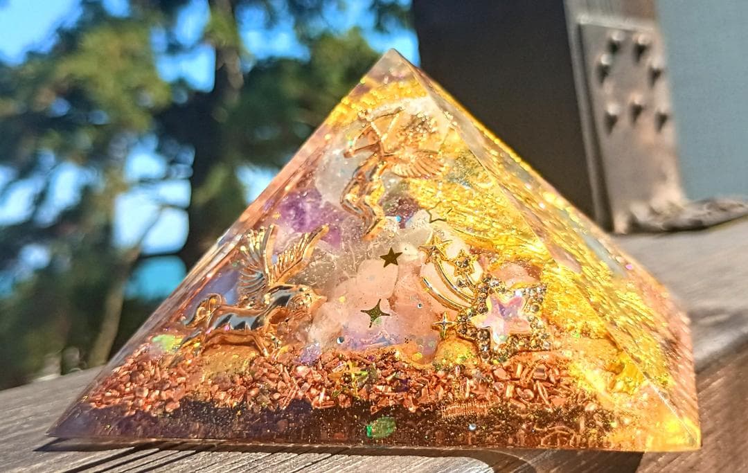 セレスタイト✧天使のピラミッド型✧オルゴナイト9.5