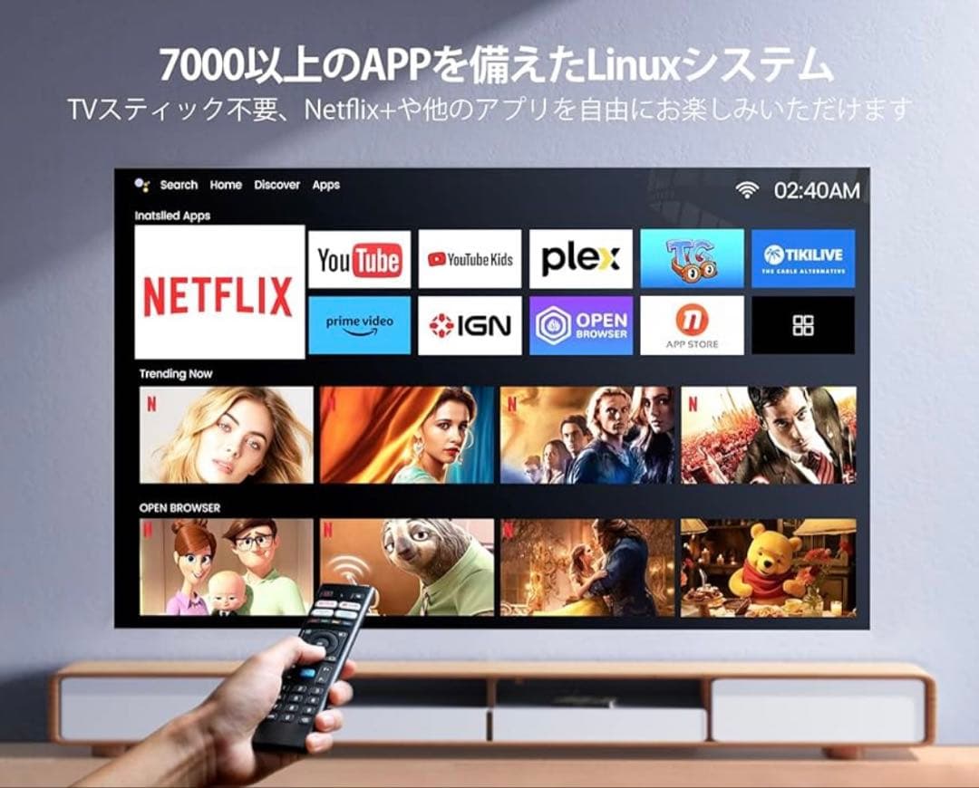 WiMiUS 4Kプロジェクター 本体 高輝度30000lm