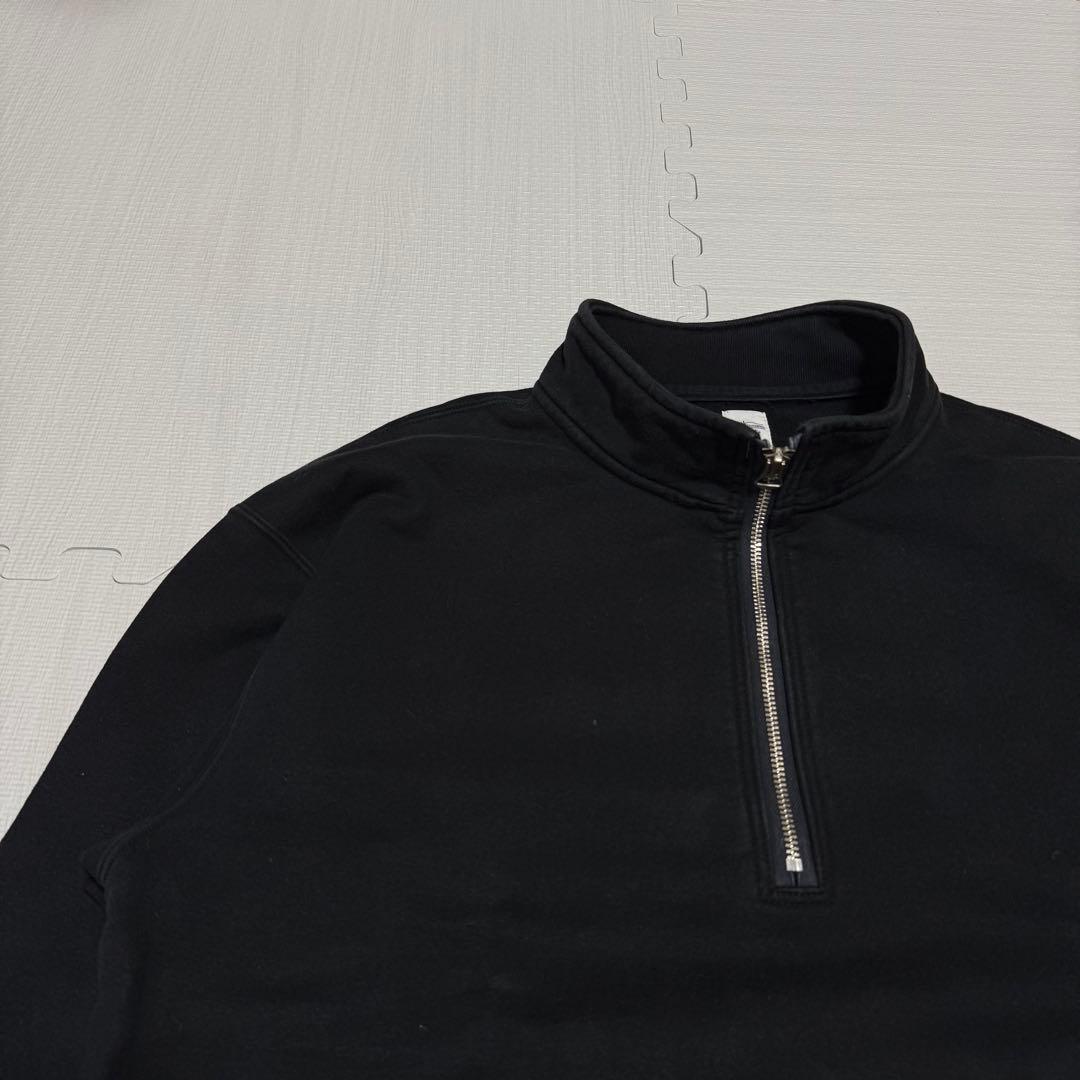 ロンハーマン ハーフジップ　プルオーバー　スウェット　オーバーサイズ　黒　S