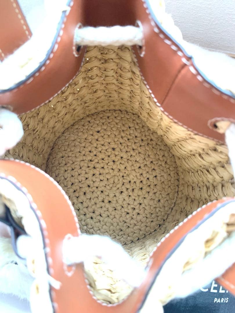 セリーヌ CELINE ティーンドローストリング かごバッグ