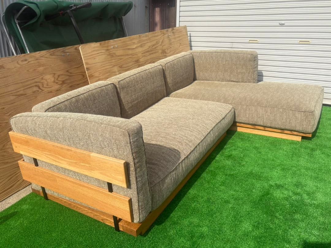 3人がけL字型ソファ