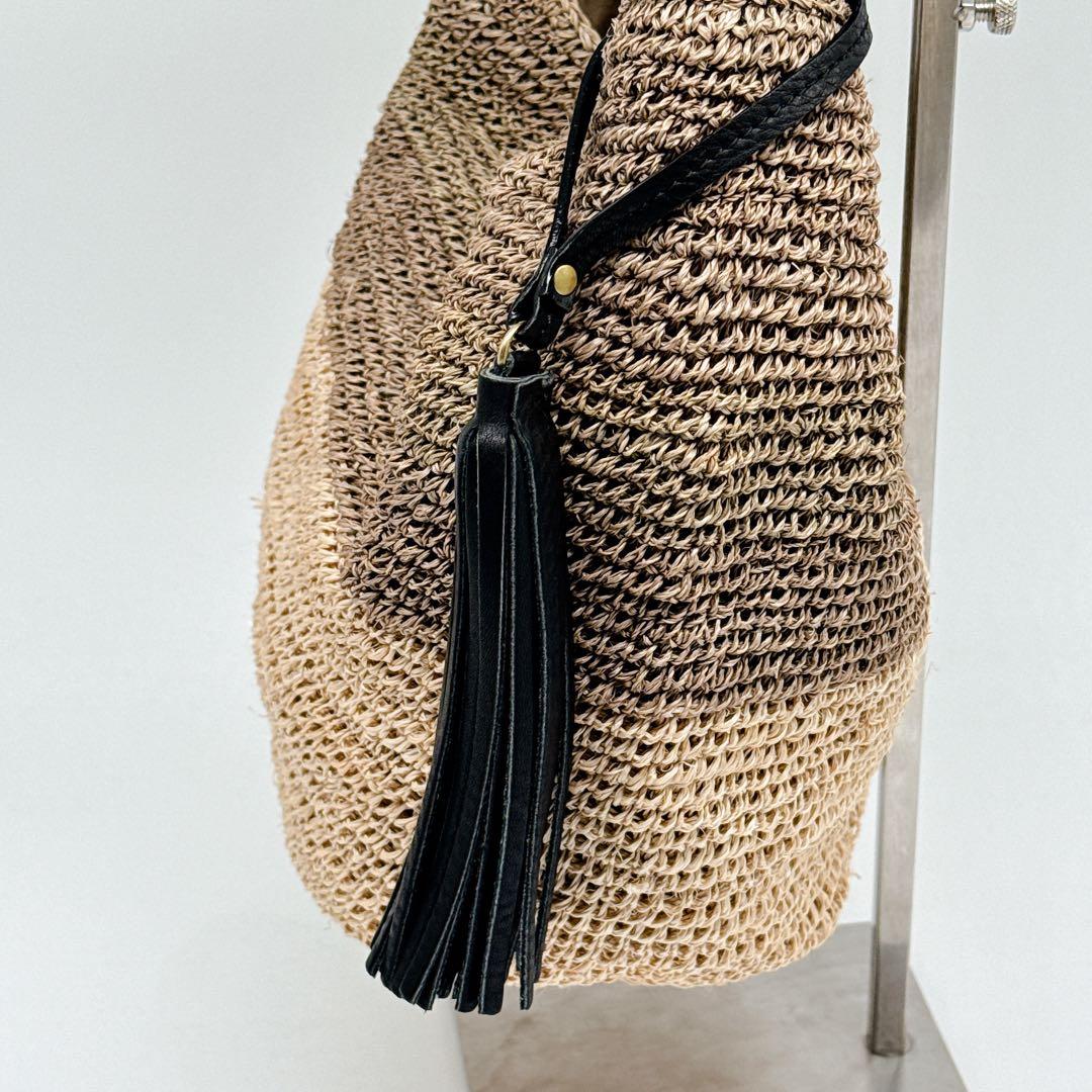 美品✨VIOLAd'ORO ヴィオラドーロ タッセルアバカショルダー