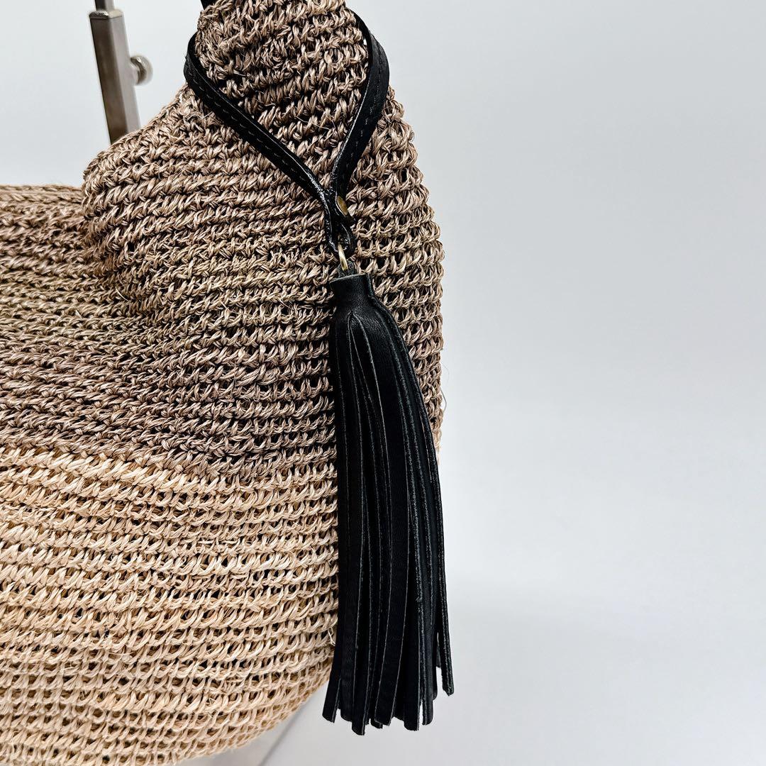 美品✨VIOLAd'ORO ヴィオラドーロ タッセルアバカショルダー