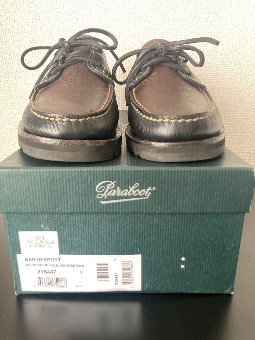 PARABOOT：BARTH SPORT デッキシューズ ブラック×ブラウン 7