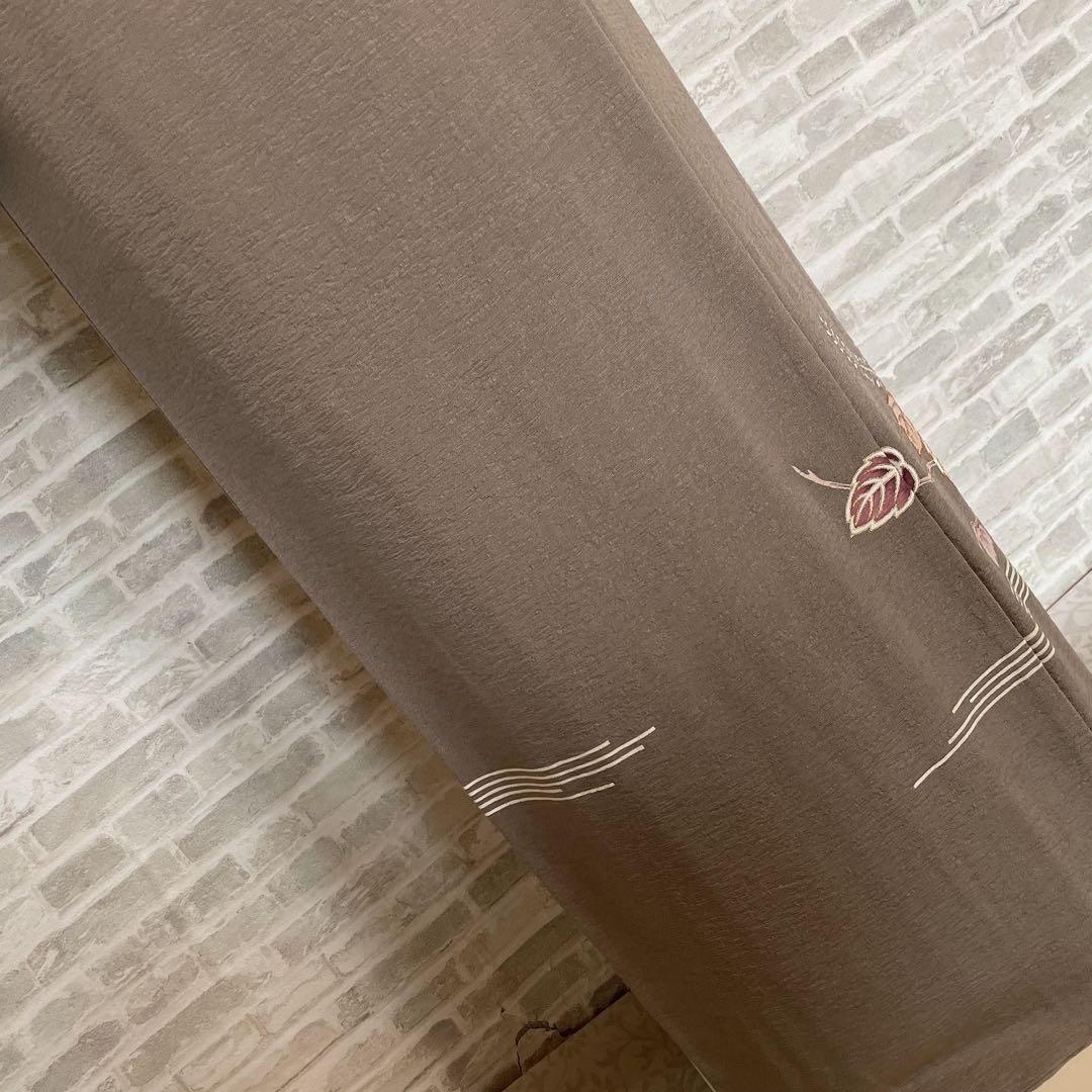 訪問着　フルセット　桐　桐の花　金駒刺繍　金彩加工　パールトーン加工　着物　H1