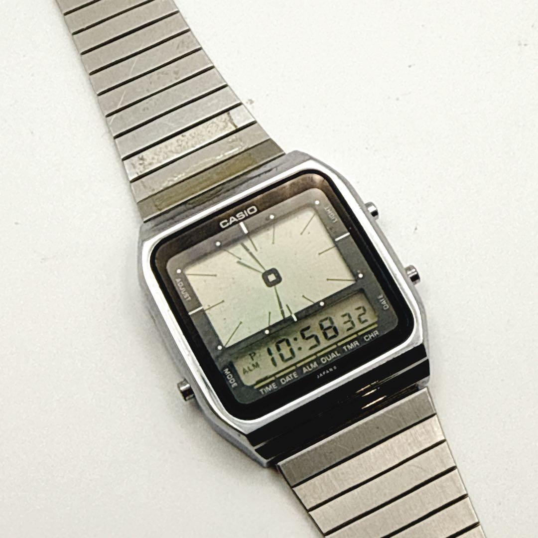 稼働品 CASIO ABE-70 アナデジ 80年代 カシオ デジタル アラーム