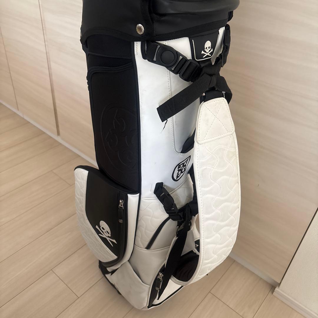 Gforeベゼルコラボ⭐︎キャディバッグ ホワイト/ブラック　スカル柄