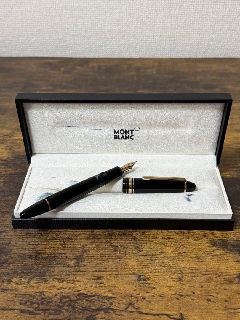 未使用に近い　146 ル グラン　14K 全金　2段エボナイトペン芯　万年筆　F