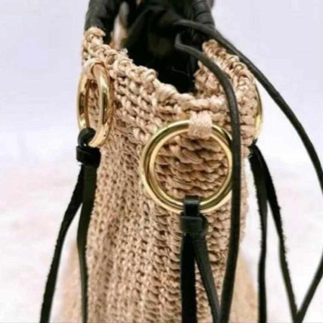 美品✨ ヴィオラドーロ MIRO リング フリンジ トートバッグ 巾着付き