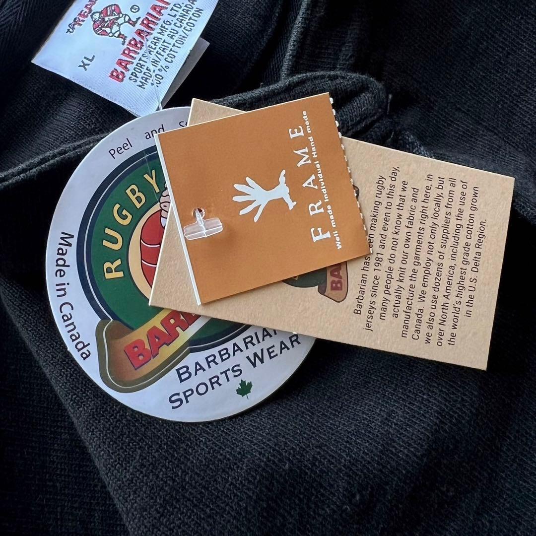 【新品未使用】BARBARIAN/12ozヘンリーネックロングスリーブシャツ