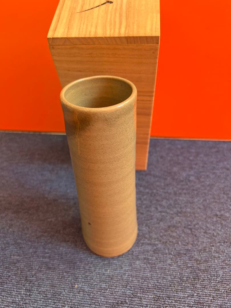 969 虫明焼　花入　未使用