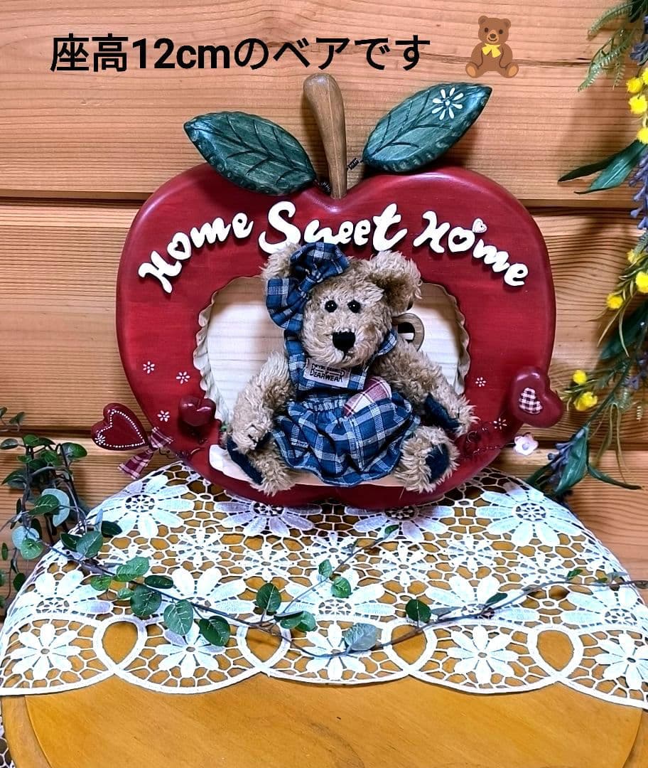 ⭐️アメリカンカントリー雑貨❤かじったෆりんごෆハウスフレーズ看板✿シェルフ付き