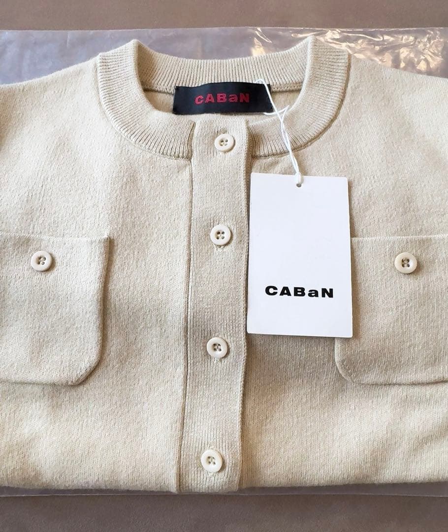 未使用品、即納 CABaN クルーネック カーディガン XS