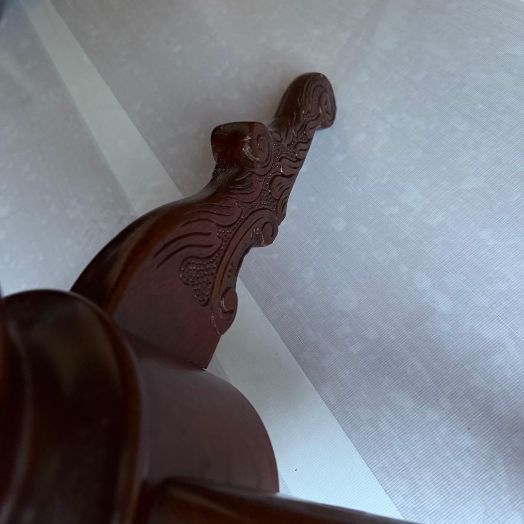 イタリア製 アンティーク調 象嵌 猫脚 丸型 ダイニングテーブル ラウンド 木