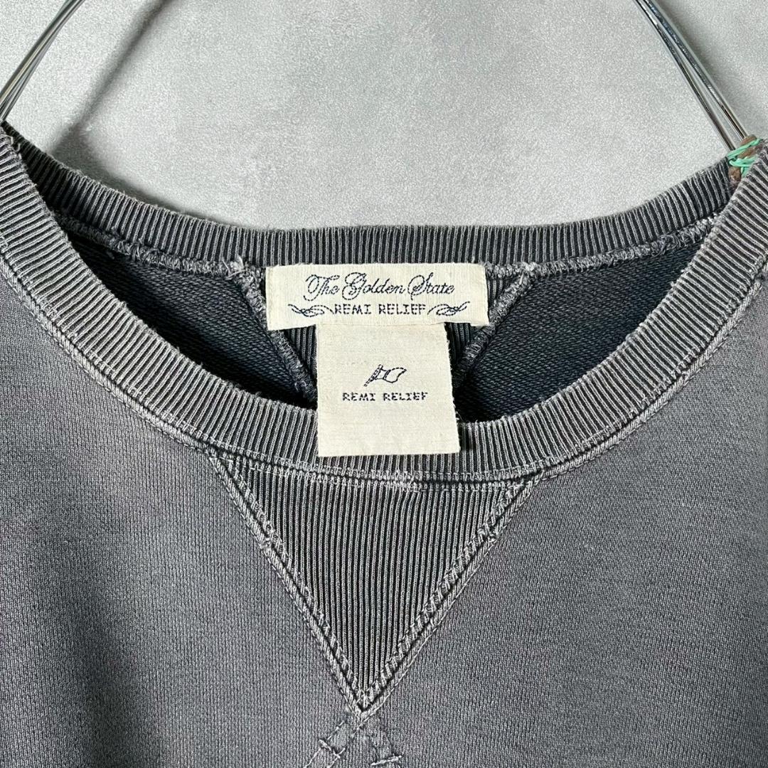 REMI RELIEF フェード 前V スウェット 日本製 N2044