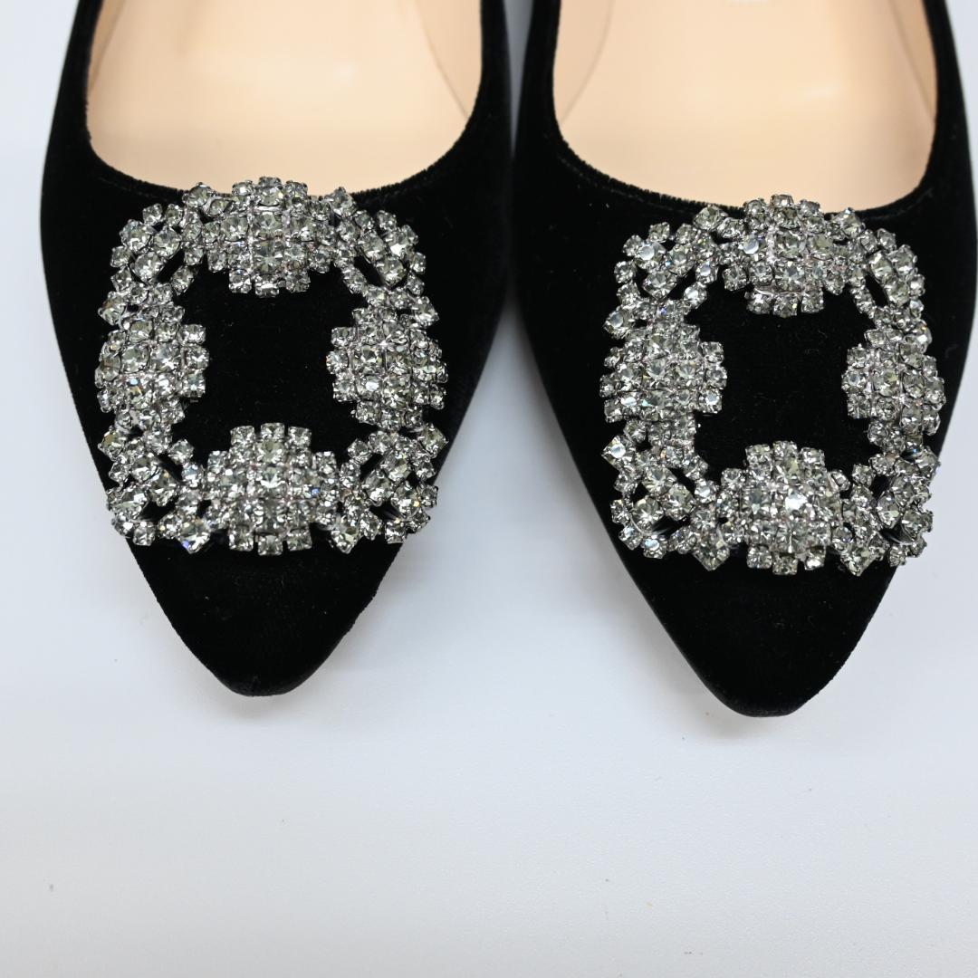 ■ □ 45769★マノロブラニク ハンギシ パンプス　フラットシューズ