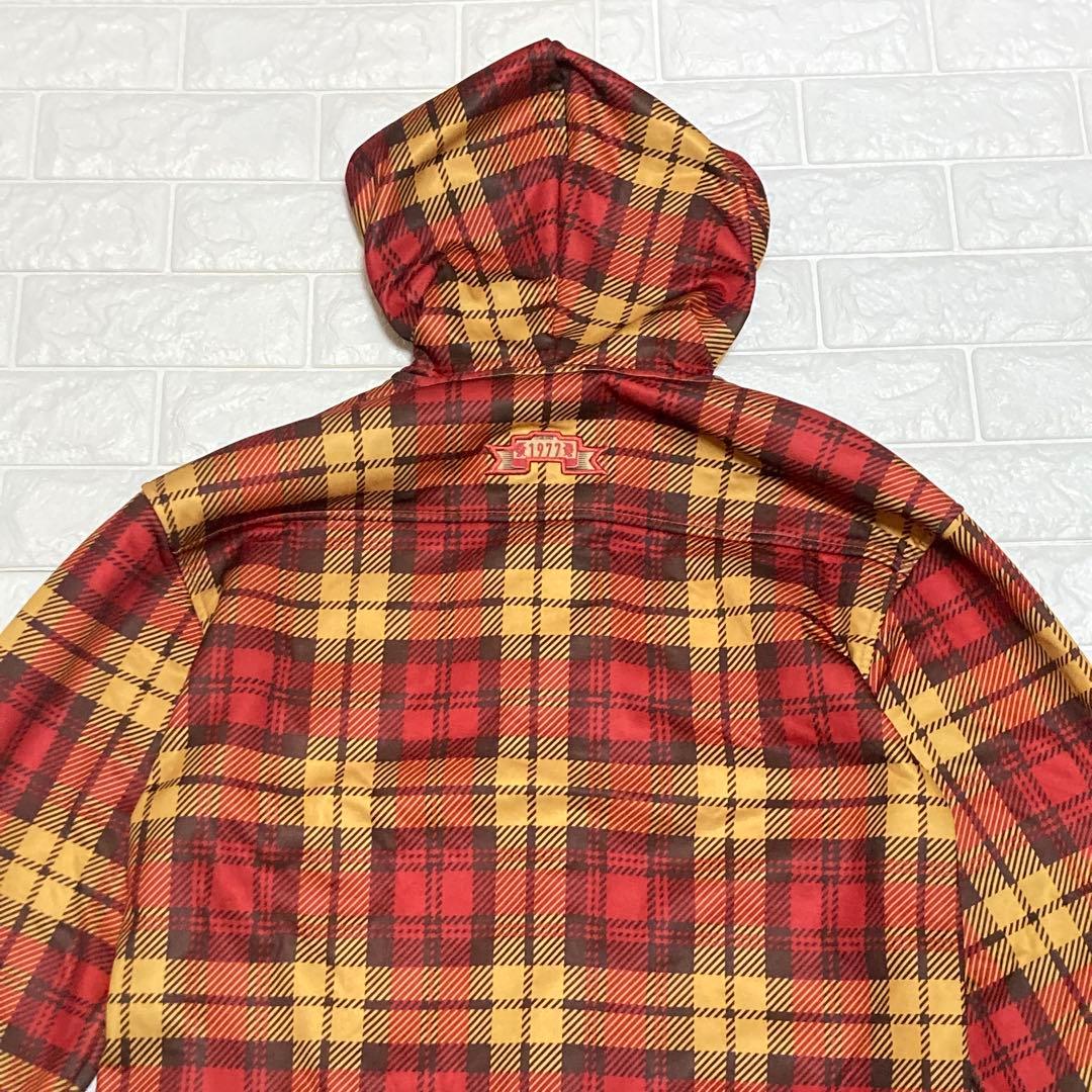 Burton フード付き スノーボードウエア 撥水パーカー チェック柄 Ｌサイズ