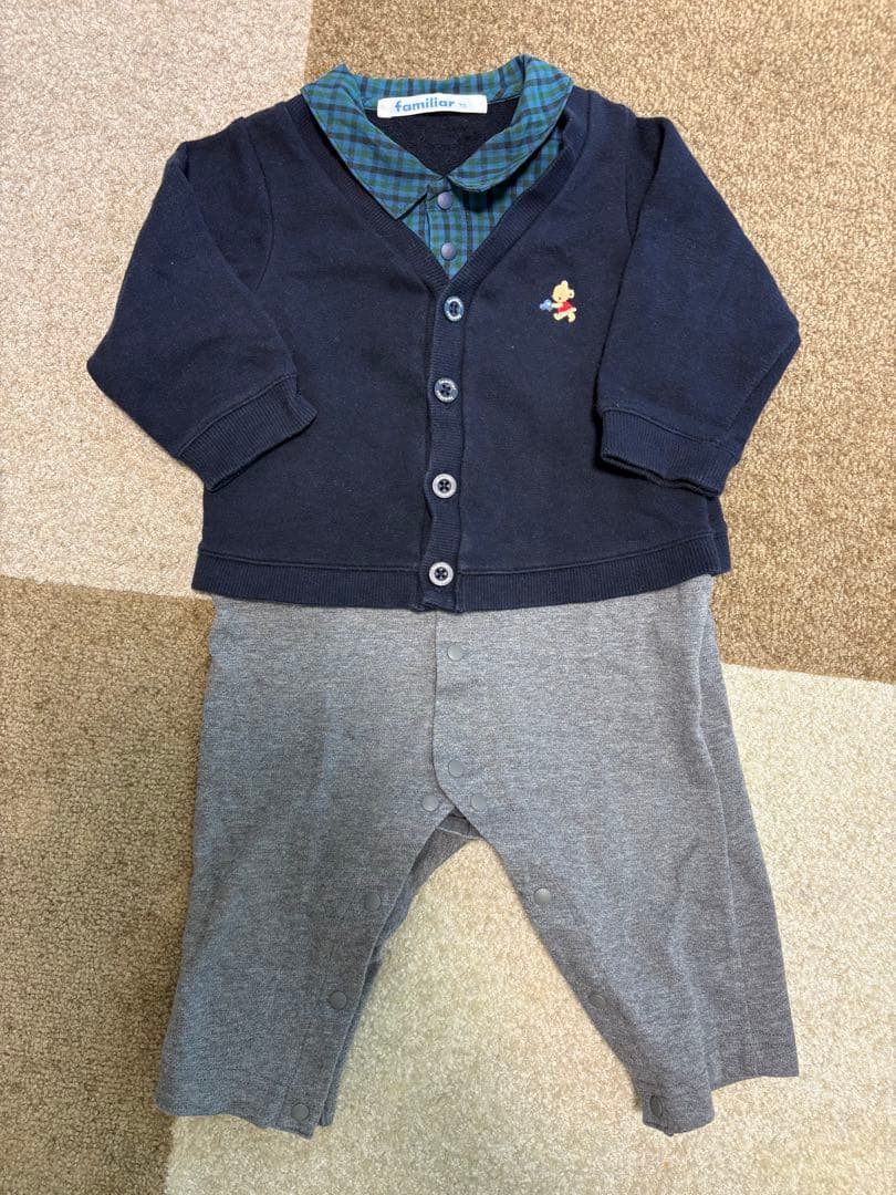 ファミリア 長袖 ロンパース カバーオール familiar 70cm