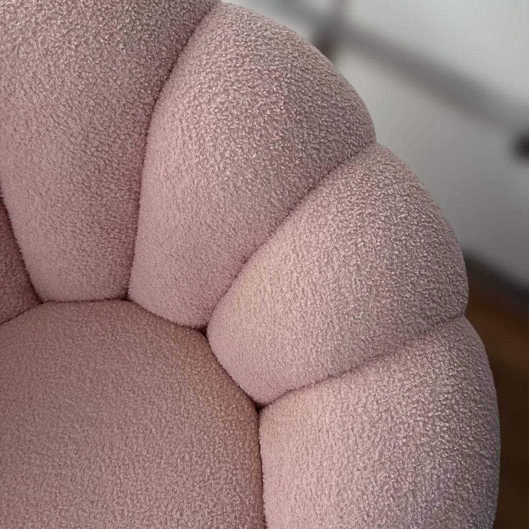 れ*7様 ★美品★ 1人掛けカボチャソファパンプキンソファ 回転式 ファブリック