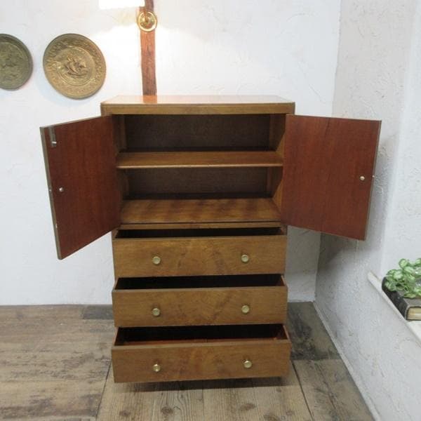 イギリス アンティーク 家具 トールボーイ チェスト タンス 収納 6978d