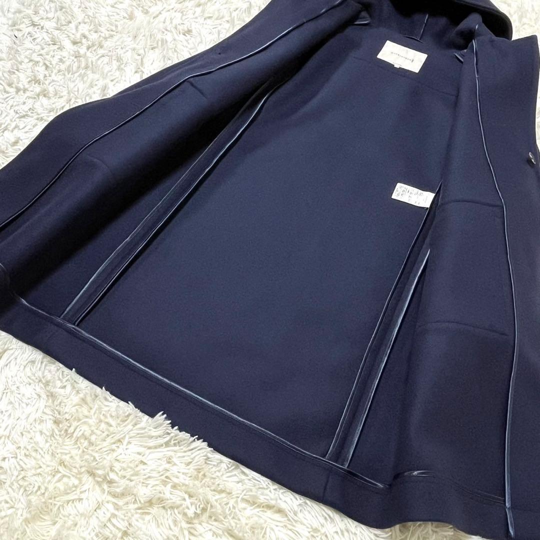 現行 マッキントッシュ ウール ロング ダッフルコート 36 S ネイビー