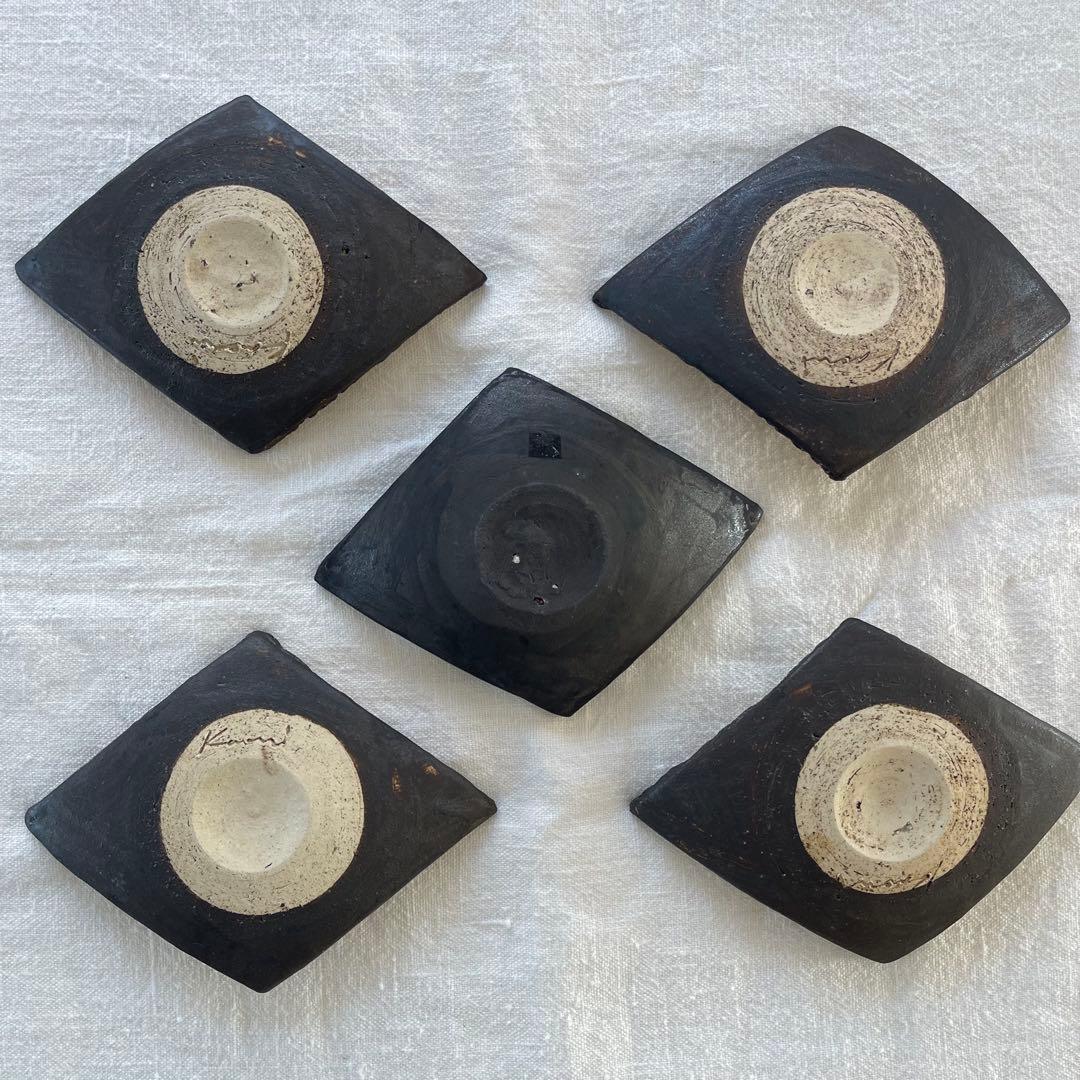 新品未使用‼️ 大野香織さんGAIA 菱小皿 5枚セット