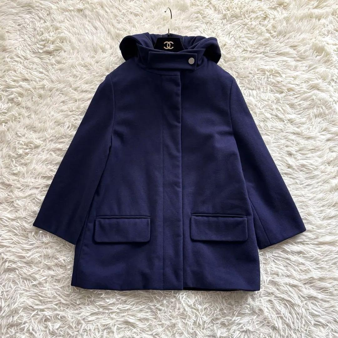 Chloe クロエ ハーフコート 2way スタンドカラー フード スロバキア製