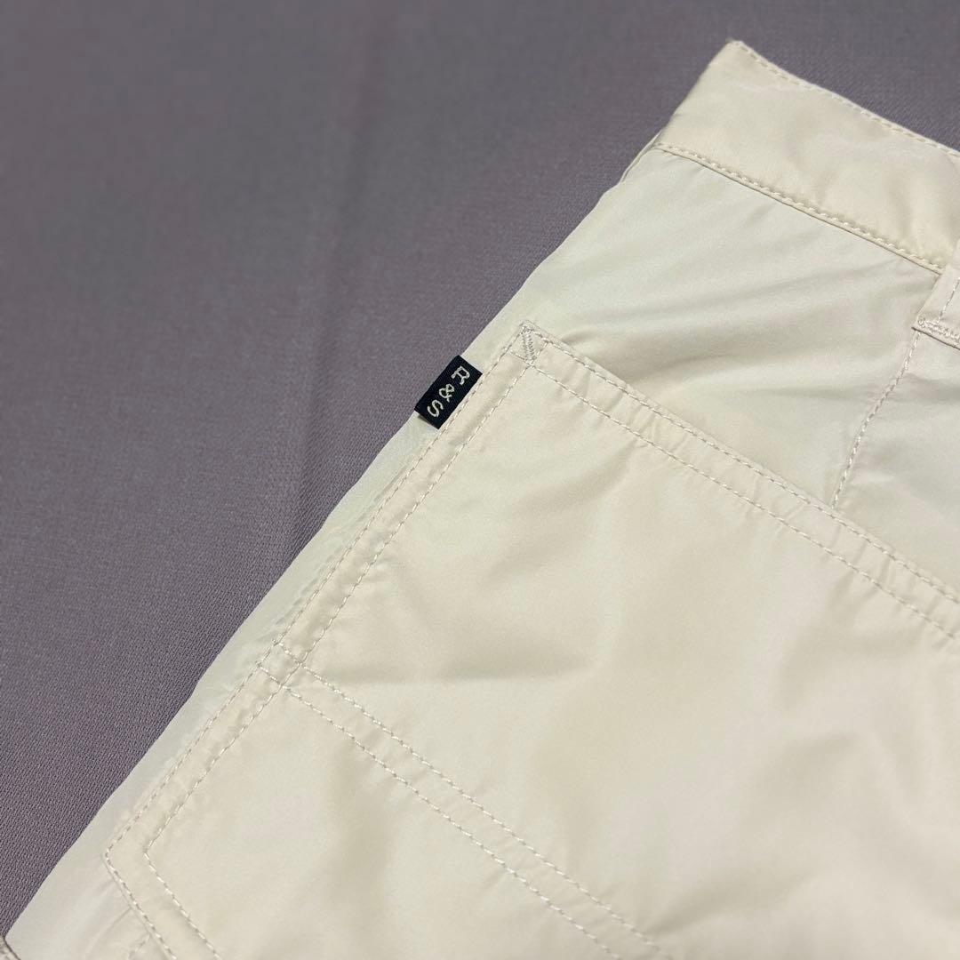 ラフアンドスウェルROUGH&SWELL ロゴ刺繍中綿ロングパンツ S