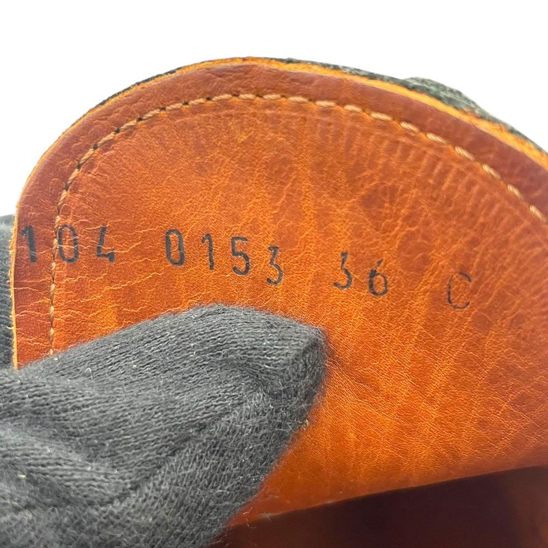 極美品　希少モデル　グッチ　マウンテンブーツ　レースアップ　レザー　黒　23