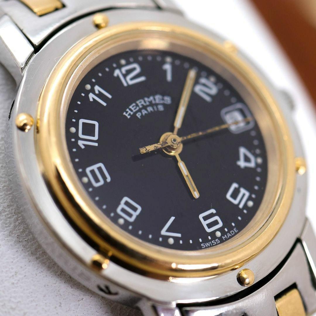 稼働 Hermes クリッパー 腕時計 ブラック CL4.220 967
