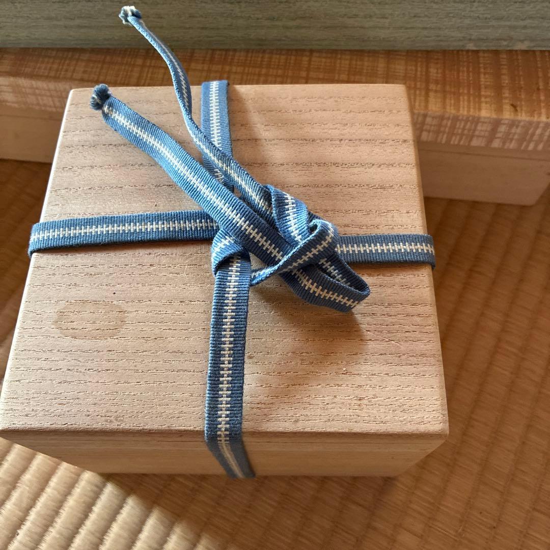 茶器　木製箱 初釜刻印入り