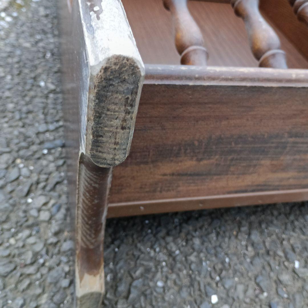 3080）Karimokuカリモク家具　電話台 花台　飾り台　昭和レトロ