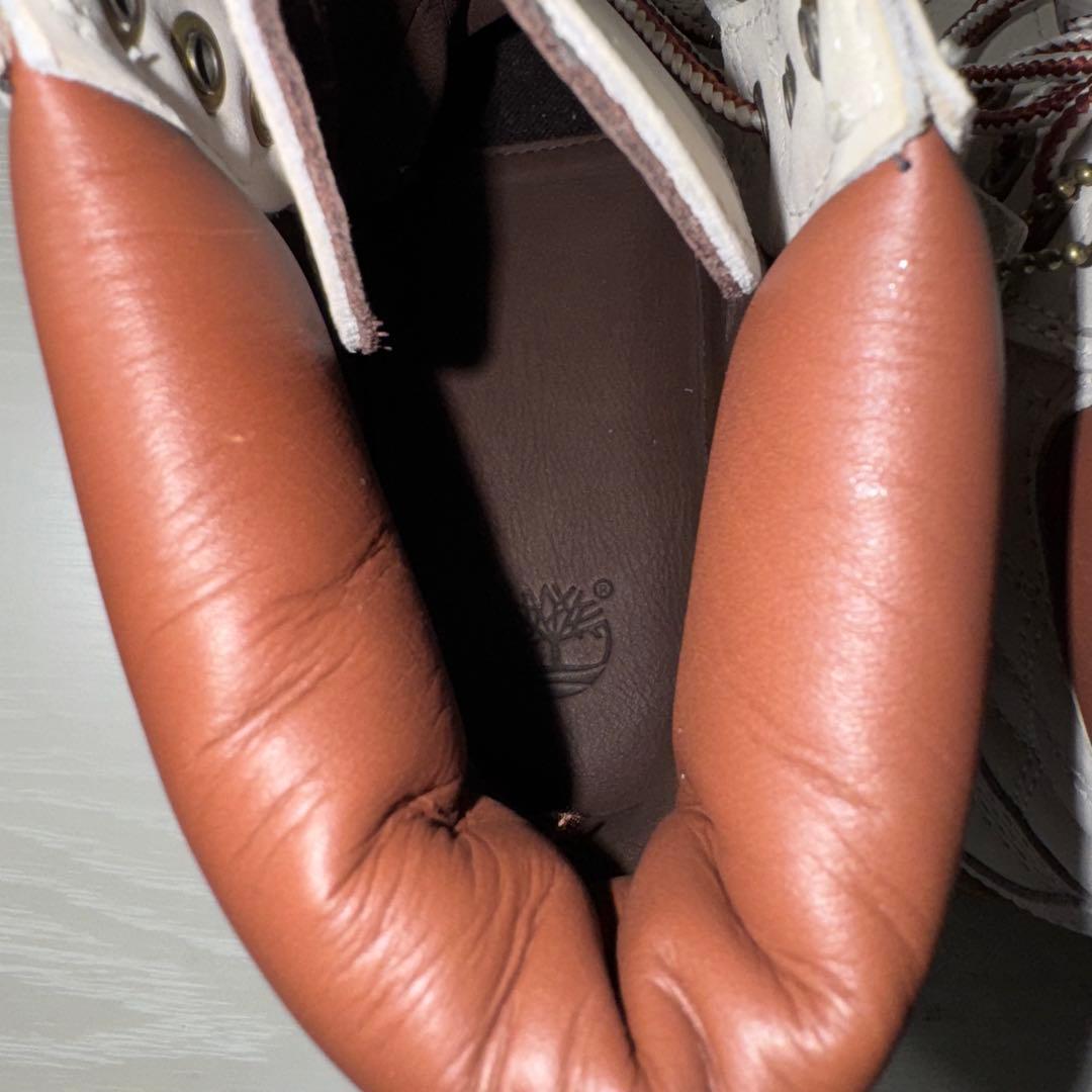 Timberland ホワイト ワークブーツ　24cm US7