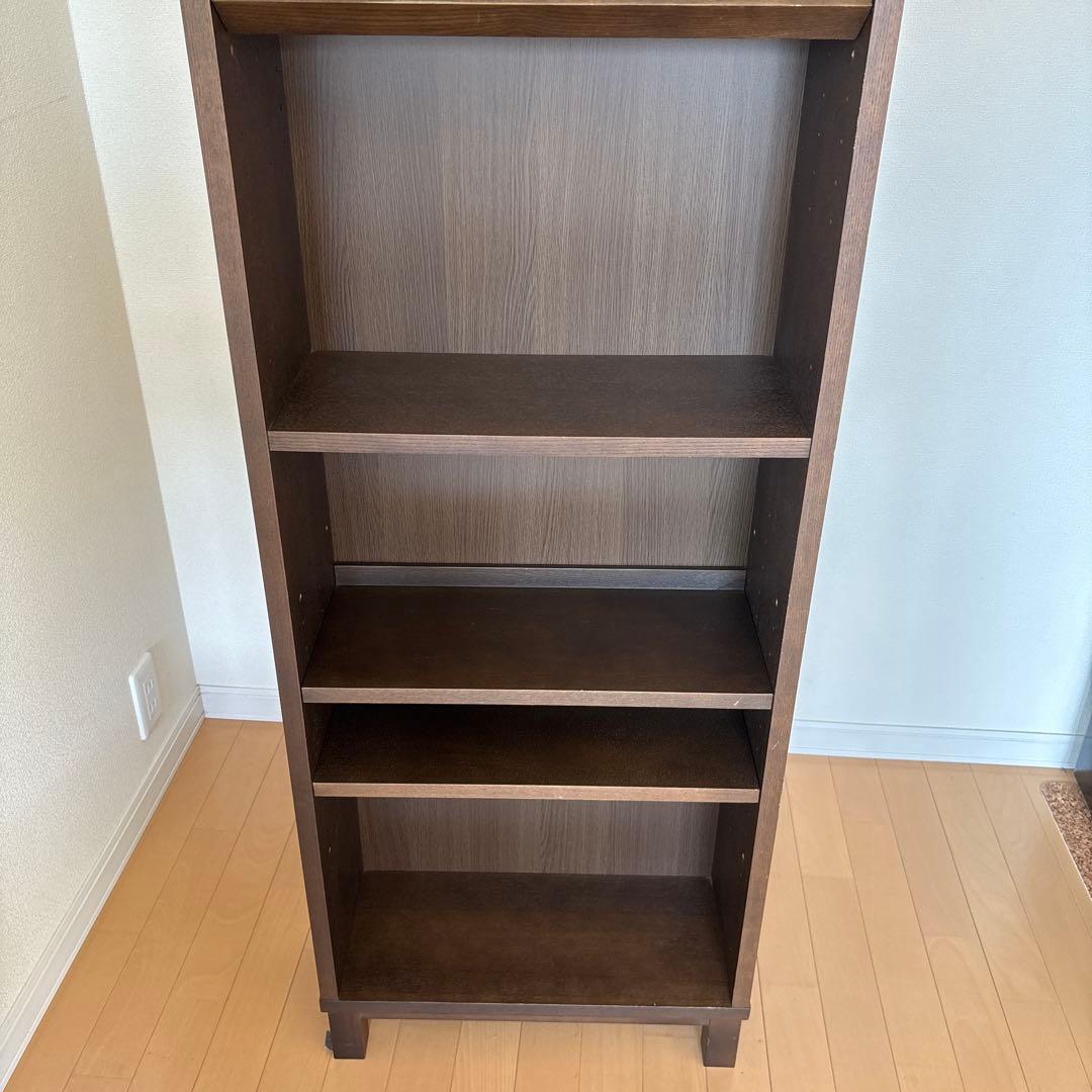 本日まで　無印良品 木製シェルフ 本棚　可動式棚　ダークブラウン