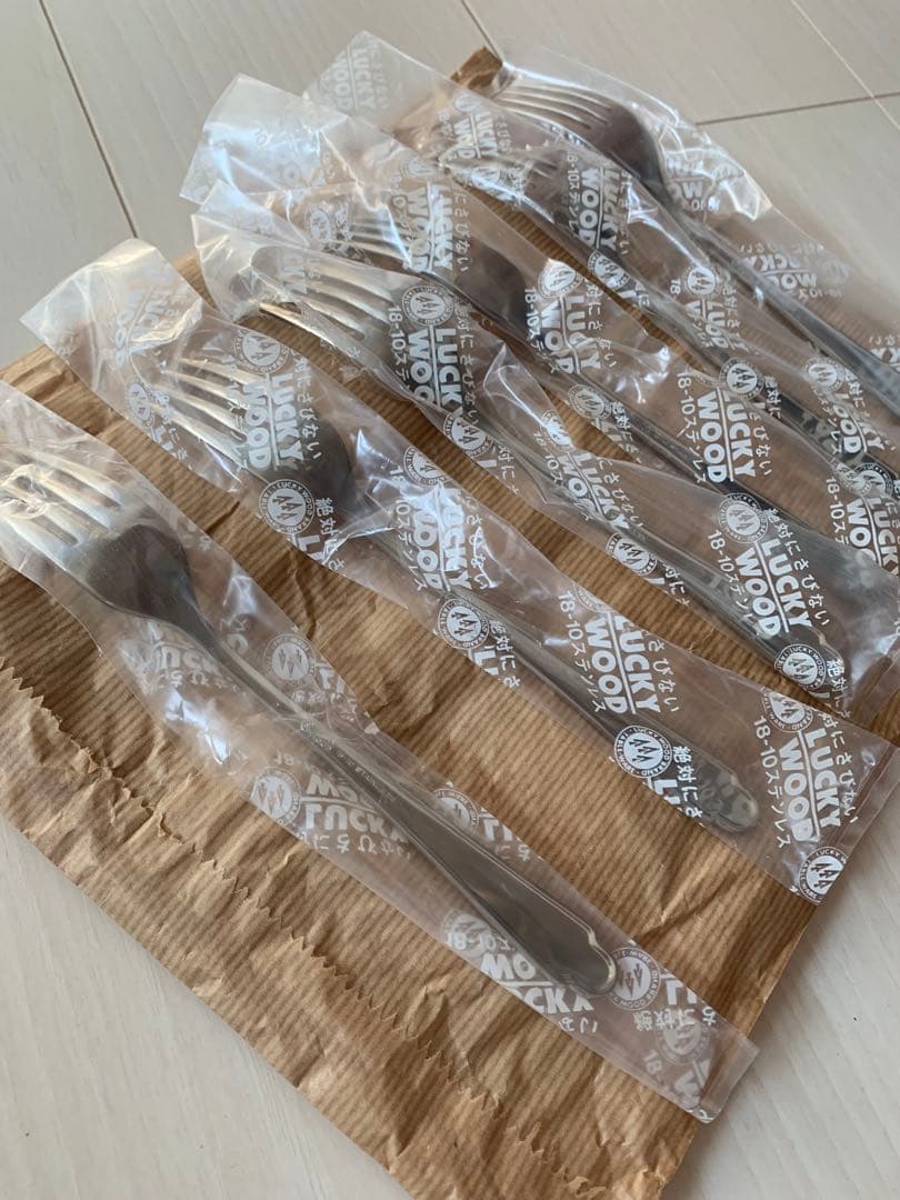 希少　美品　昭和初期モデル　ラッキーウッド　カトラリーセット 33点　レトロ