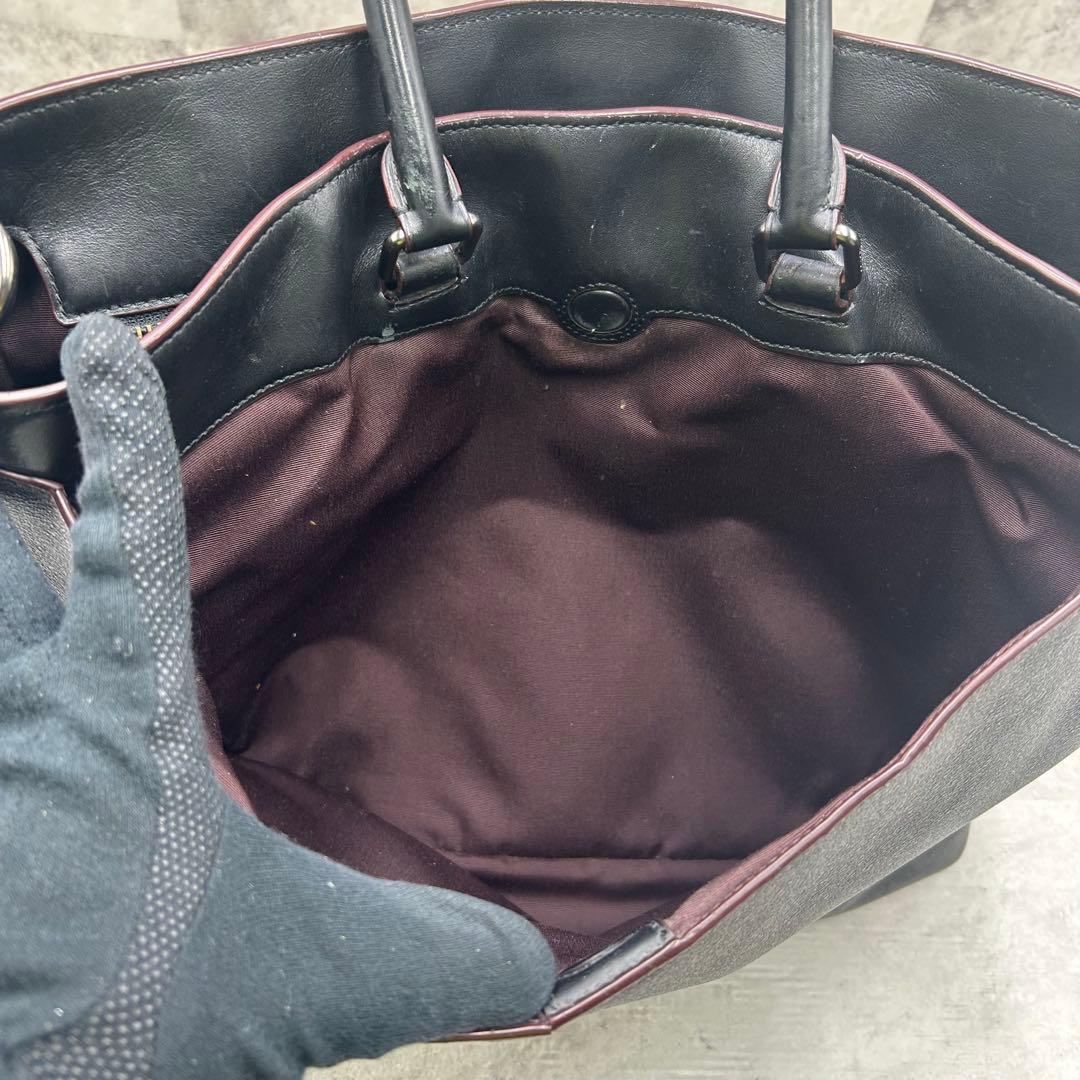 コーチ ベケット 2way ビジネス トートバッグ 革 PVC A4 ブラック