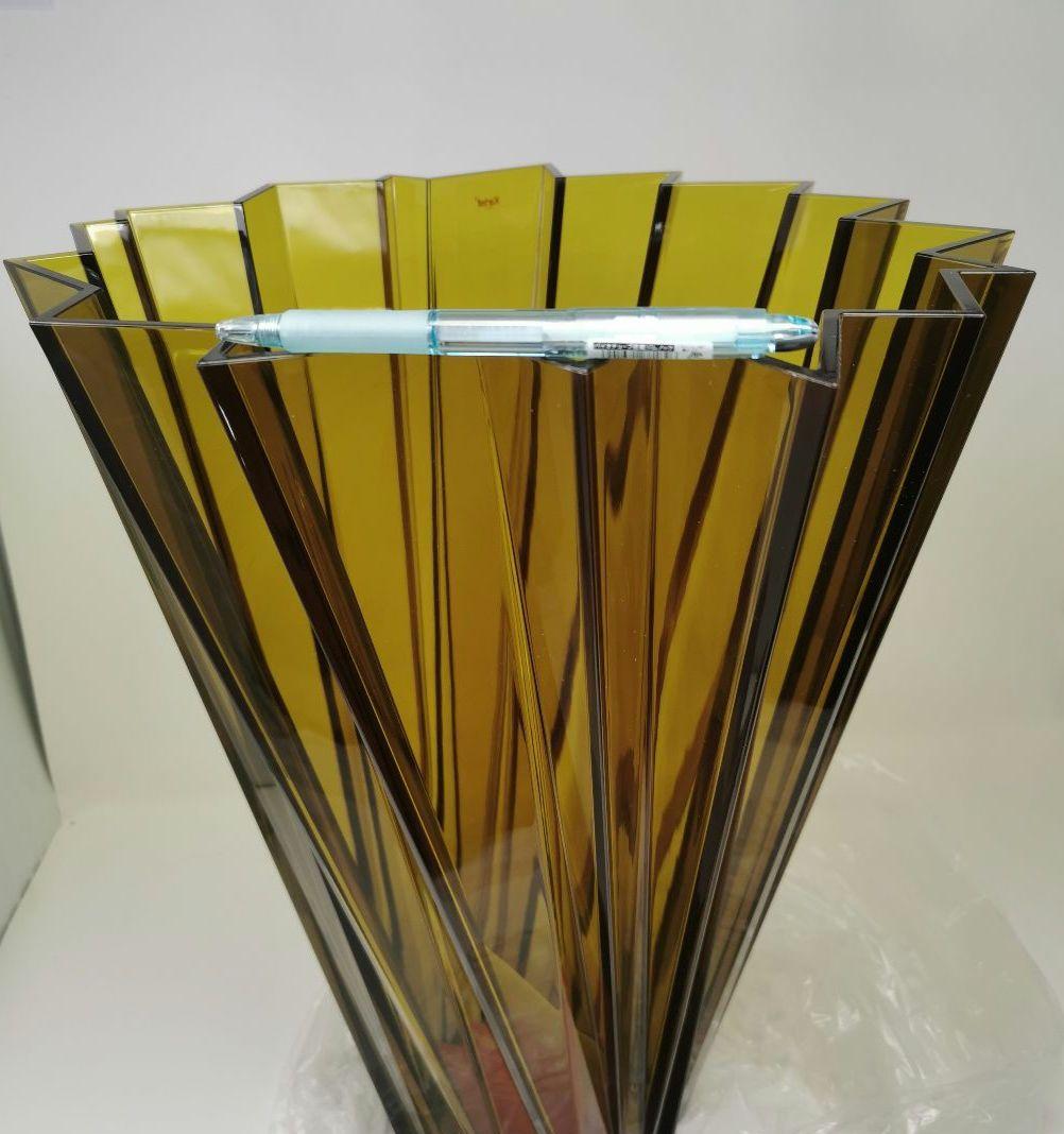 未使用 Kartell 花瓶 44cm 大型 イエロー系 フラワーベース